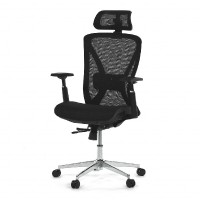 Kancelářská židle, černá MESH, kovový kříž KA-S258 BK